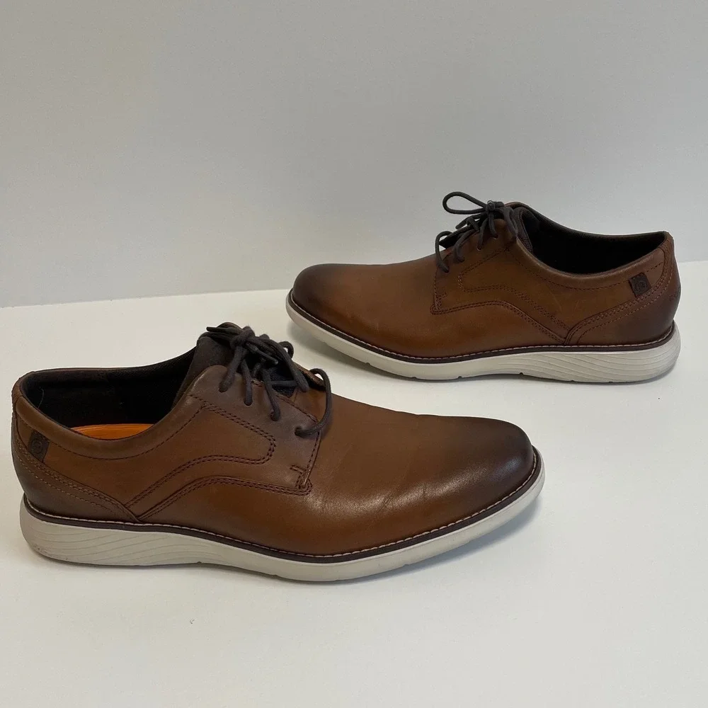 Rockport truTech Men's Brown Leather Lace Up Dress Shoes Size‎ 9.5